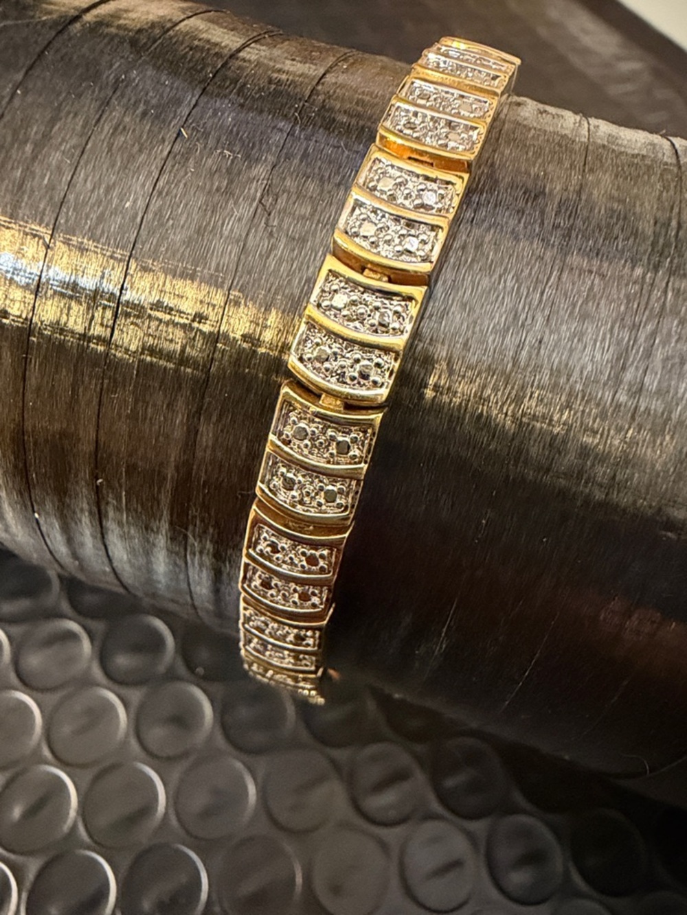 925 ross Simon Gold Crystal Link Bracelet - Women's Jewelry